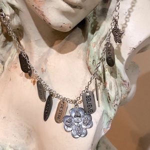 Have Faith Assemblage Charm Necklace